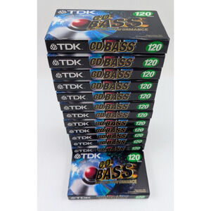 TDK CD Heavy Bass Performance 120 Minutes Audio Cassette Tape Lot of 14